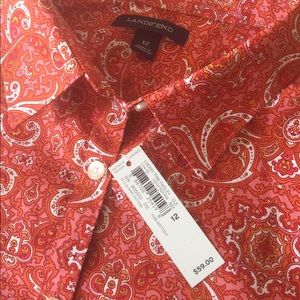 Lands’ End Paisley Shirt. Brand new. Size 12
